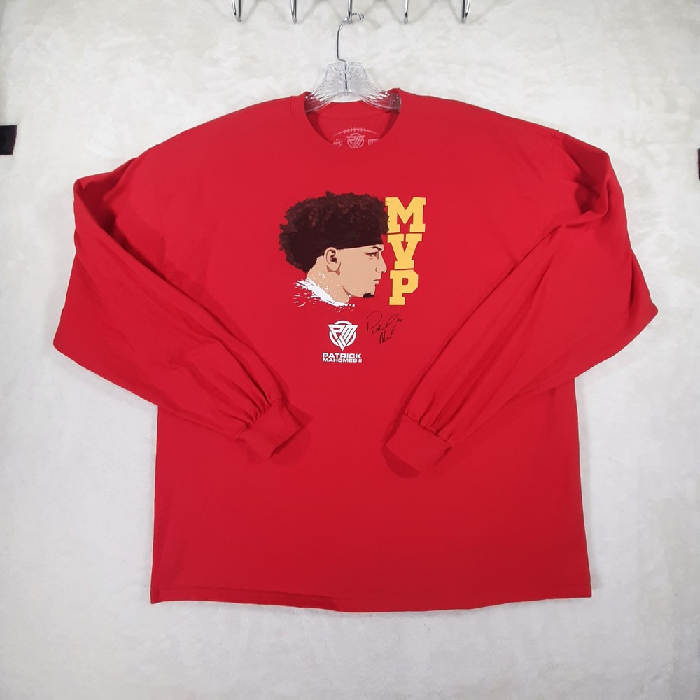 Patrick Mahomes II MVP Red Long Sleeve Shirt Mens 2XL Kansas City Chiefs UA